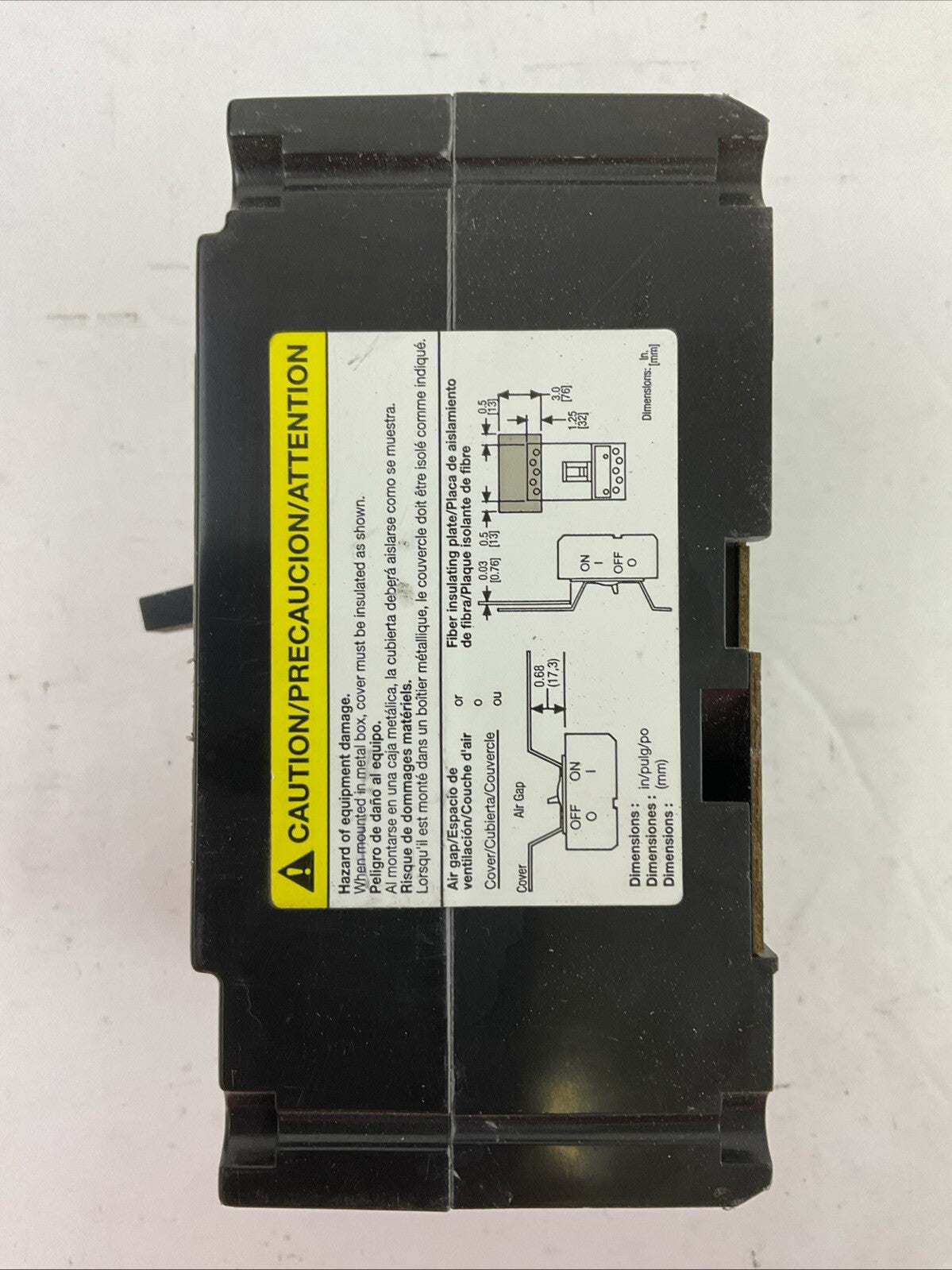 SQUARE D FHL36025 CIRCUIT BREAKER 25A 600VAC 250VDC 3POLE