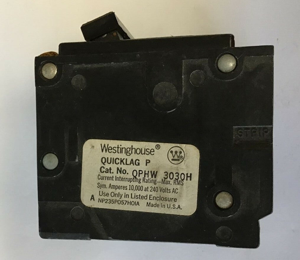 WESTINGHOUSE QPHW3030H CIRCUIT BREAKER 240VAC 3POLE