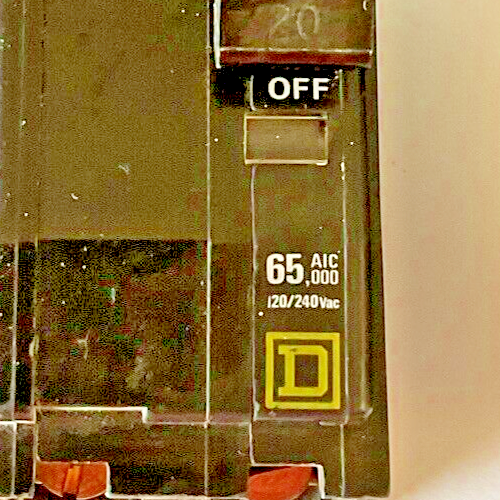 SQUARE D QOB220 CIRCUIT BREAKER 2POLE 20A 65,000AIC 120/240VAC ***LOTOF2***
