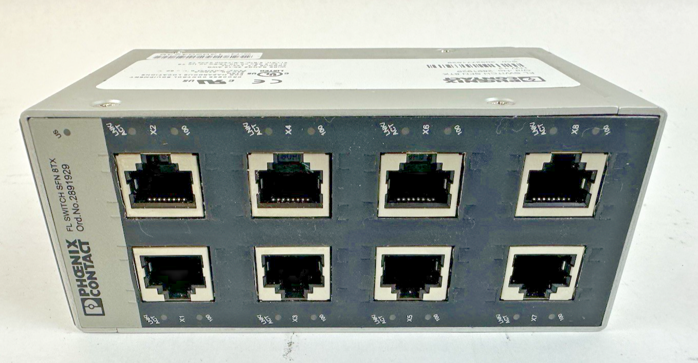 PHOENIX CONTACT FL SWITCH SFN 8TX 2891929 24VDC ETHERNET 8 PORT HW 12