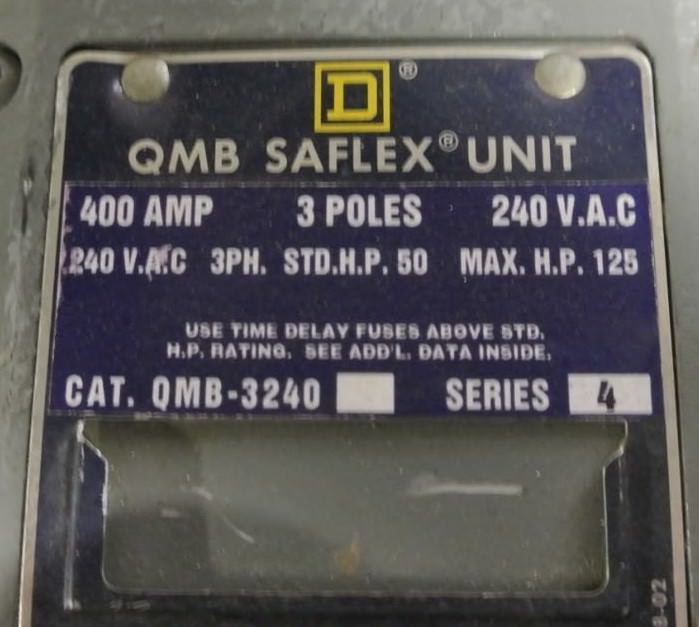 SQUARE D QMB-3240 - QMB SAFLEX SWITCH ENCLOSURE (ONLY)