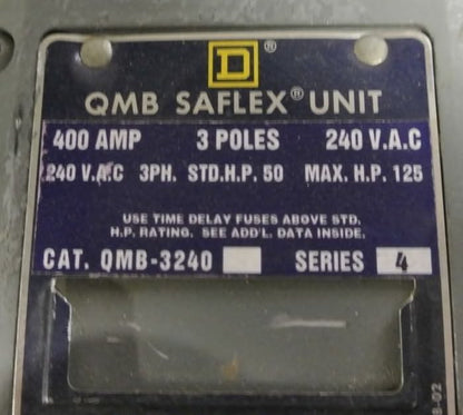 SQUARE D QMB-3240 - QMB SAFLEX SWITCH ENCLOSURE (ONLY)