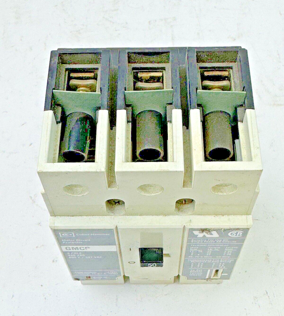 CUTLER-HAMMER  GMCP050K2C  MOTOR CIRCUIT PROTECTOR  3 POLE 600VAC 50A