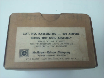 MCGRAW-EDISON COMPANY KA869R2-400 - 400AMP TRIP COIL ASSEMBLY WA-92B-2-400 AMP