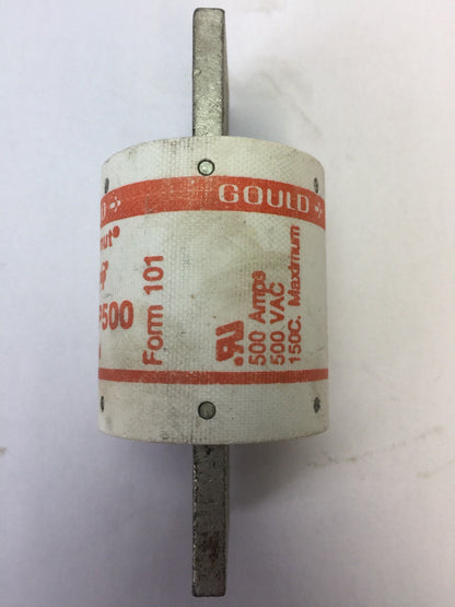 GOULD SHAWMUT AMPTRAP A50P500 FUSE 500 AMP 500VAC TYPE 4 FORM 101