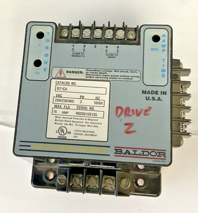 BALDOR D71CA AC DRIVE 16A 3PH  50/60HZ 208/230/460VAC