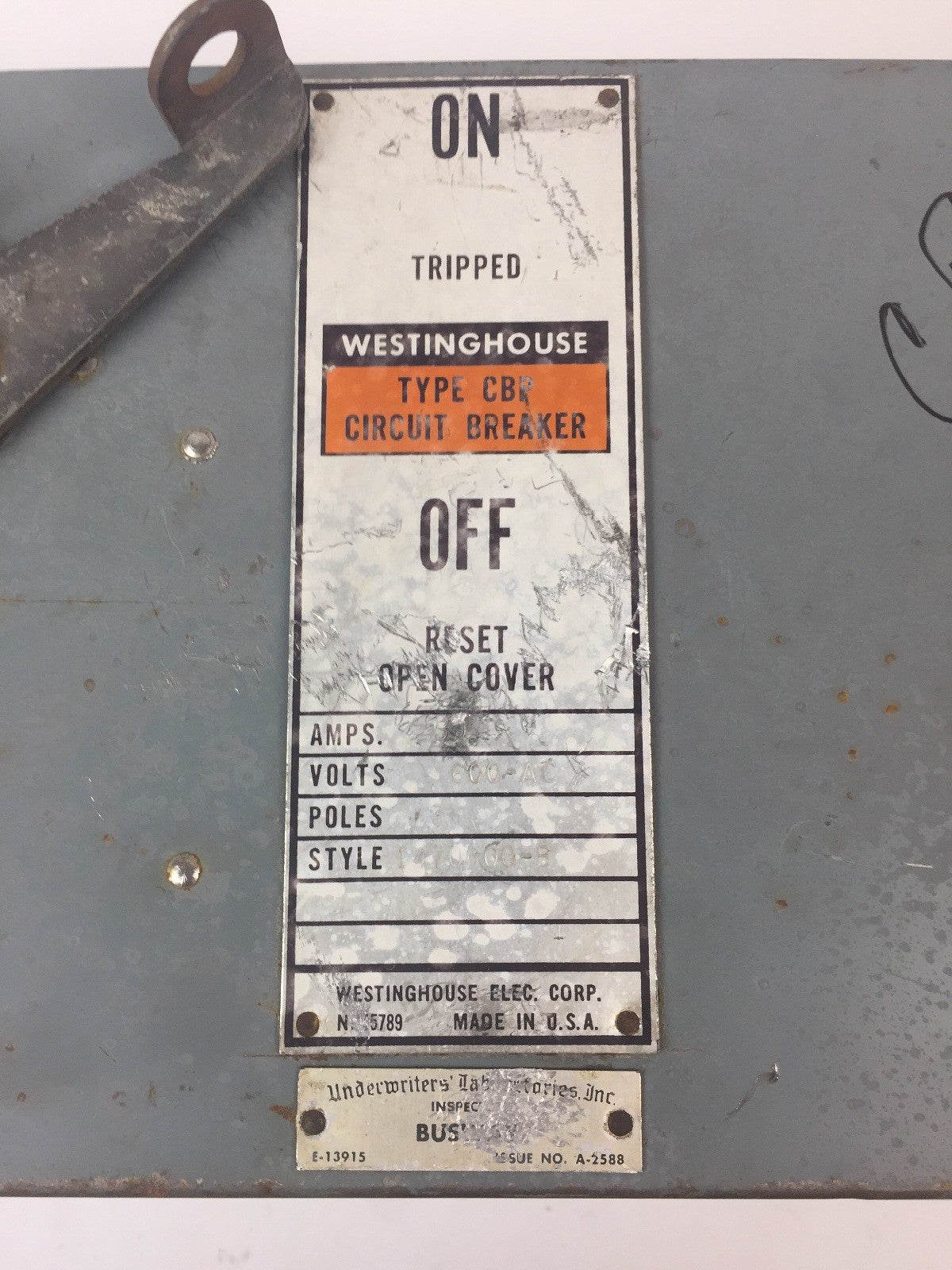 WESTINGHOUSE CBP 50A BREAKER BUS PLUG 600VAC 3 POLE