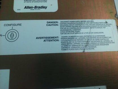 ALLEN BRADLEY 2711E-T10C6 SER. D REV. A  PANELVIEW 1000E TERMINAL FRN 5.14