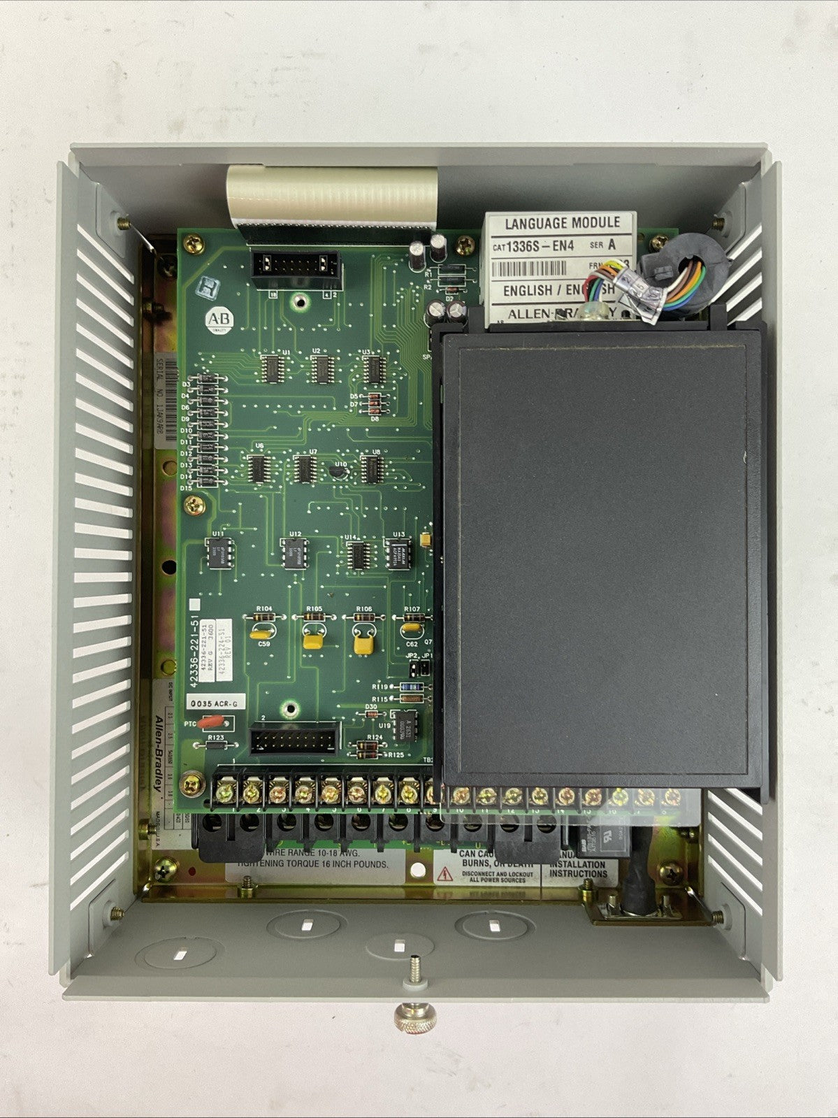 ALLEN BRADLEY 1336S-BRF20-AA-EN4 SER E AC DRIVE 2HP 460V SENSORLESS VECTOR