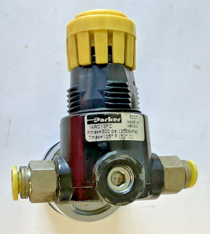 PARKER 14R013FC PNEUMATIC REGULATOR 300PSI WITH GAUGE