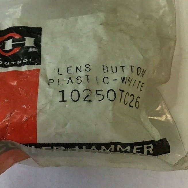 CUTLER HAMMER 10250TC26 LENS BUTTON PLASTIC WHITE***LOTOF3***