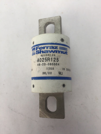 FERRAZ SHAWMUT A025R125 FUSE 250V 125AMP
