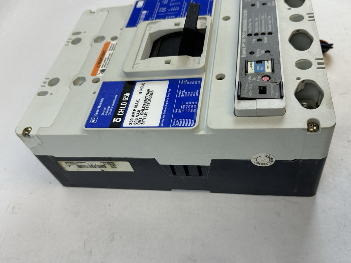 CUTLER HAMMER CHLD3250T76W 250A 600V 3P CIRCUIT BREAKER W/DIGITRIP 750 TRIP UNIT