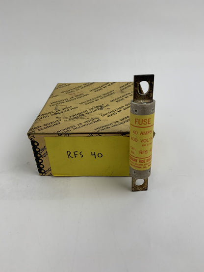 Economy Fuse RFS40 40A 600V Type-RF Fuse "Lot of 10"
