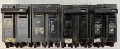 GE THQL2140 40AMP 120/240VAC 2POLE CIRCUIT BREAKER (LOT OF 4)