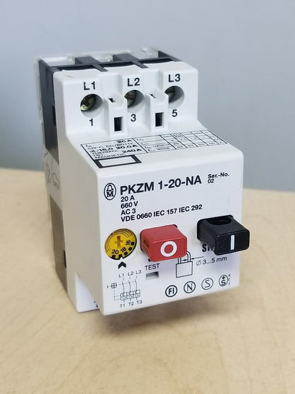 KLOCKNER MOELLER PKZM1-20 Motor Protector LOT OF 2 NEW IN BOX