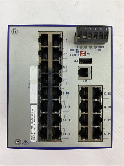 HIRSCHMANN RS20-2400T1T1SDAEHH07.0.02 ETHERNET RAIL SWITCH