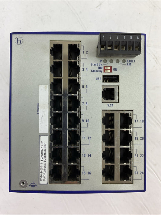 HIRSCHMANN RS20-2400T1T1SDAEHH07.0.02 ETHERNET RAIL SWITCH