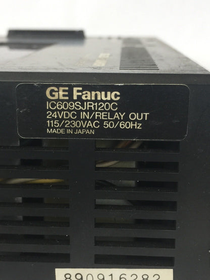 GE FANUC IC609SJR120C PROGRAMMABLE CONTROLLER 24VDC IN/RELAY OUT 115/230VAC