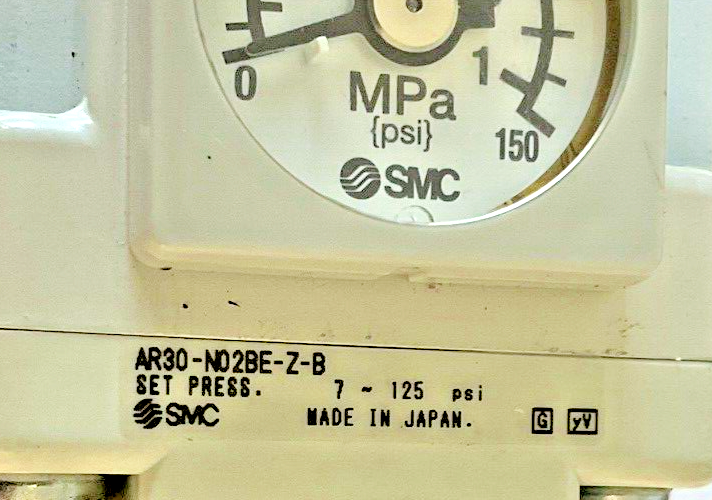 SMC AR30-N02BE-Z-B PNEUMATIC REGULATOR 7-125PSI