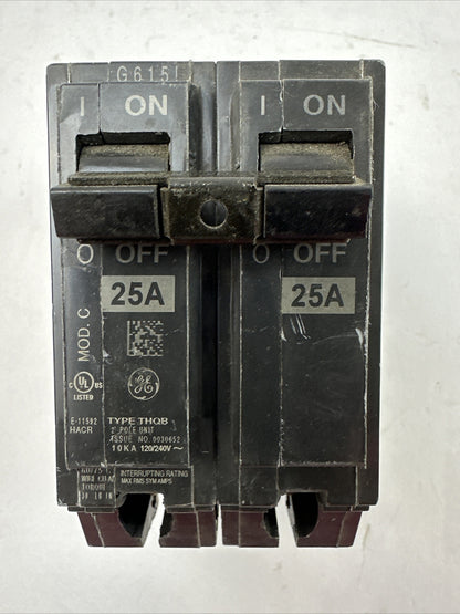 GE THQB2125 CIRCUIT BREAKER 25AMP 2POLE 120/240VAC