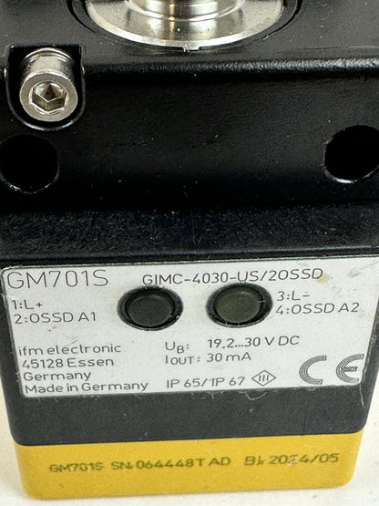 IFM GM701S INDUCTIVE SENSOR GIMC-4030-US/20SSD PROXIMITY SENSOR