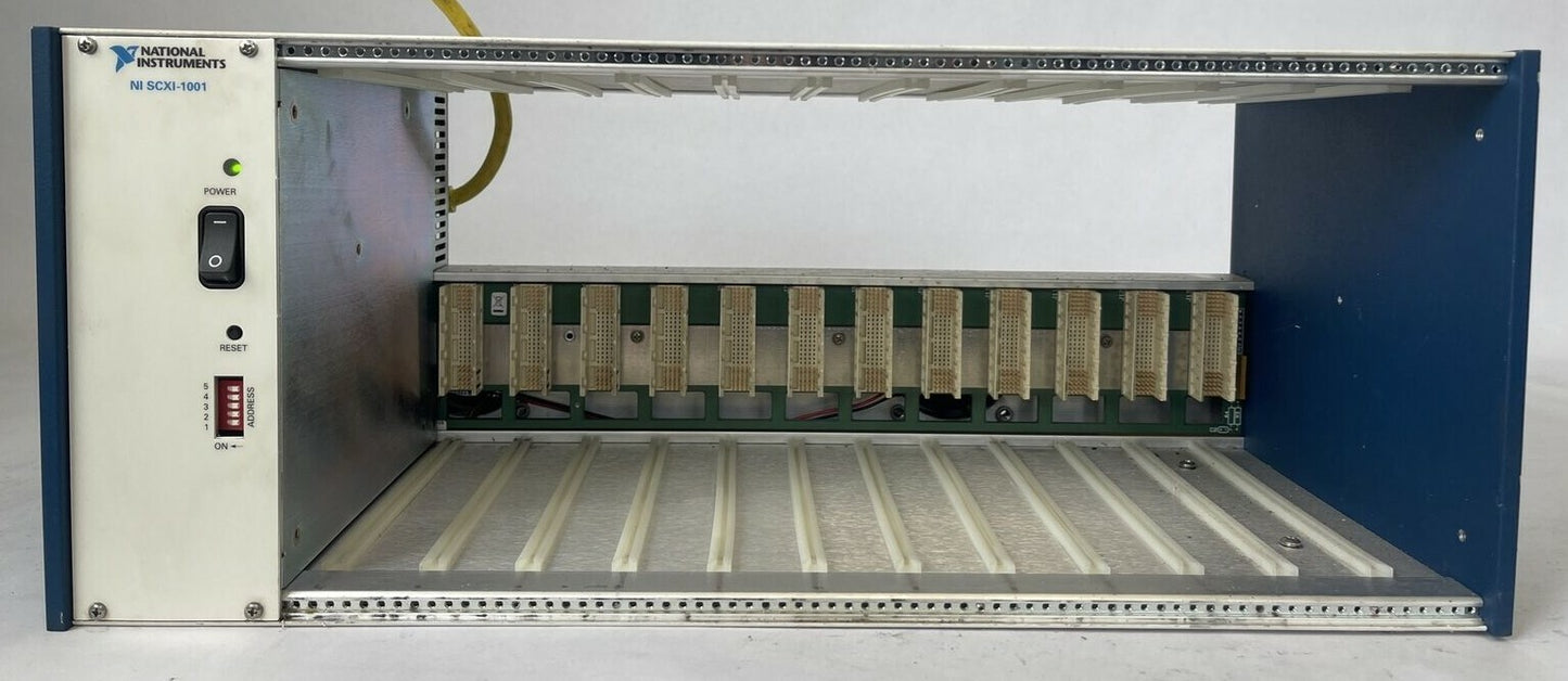 NATIONAL INSTRUMENTS SCXI-1001 12 SOLT CHASSIS 1.7/1.5/0.8A 100/120/220/240VAC