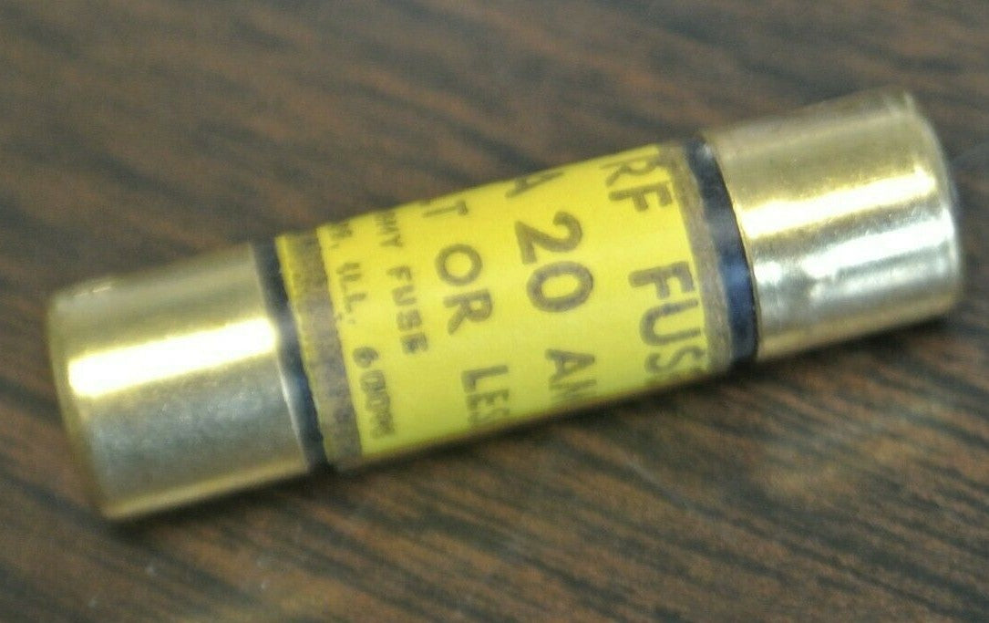 ECONOMY RFA20 TYPE RF FUSE / 20A / 130V / NEW SURPLUS / EACH