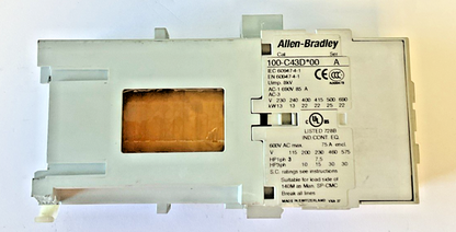ALLEN BRADLEY 100-C43D*00 CONTACTOR SER.A 600VAC 75A