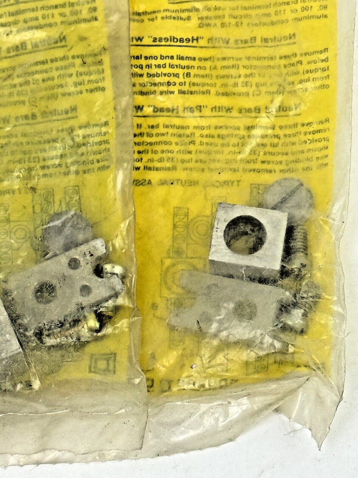 SQUARE D * LOT OF 3* - Q1-100AN - NEUTRAL TERMINAL KIT - NEW OLD STOCK