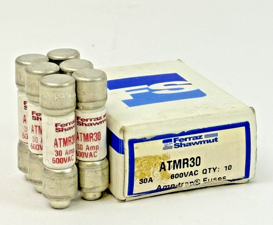 FERRAZ SHAWMUT - *BOX OF 6* - ATMR30 - AMP-TRAP FUSES - 600 VAC/ 30 A