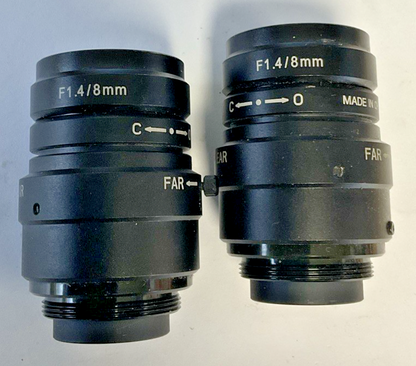 KEYENCE F1.4/8MM INDUSTRIAL CAMERA HEAD/LENS ***LOTOF2***