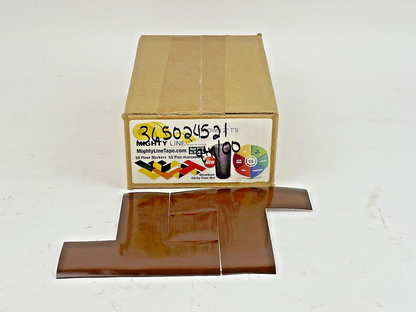 MIGHTY LINE TAPE - BROWN T - BOX of 100 T'S - INDUSTRIAL TAPE - 6"X6"X2"