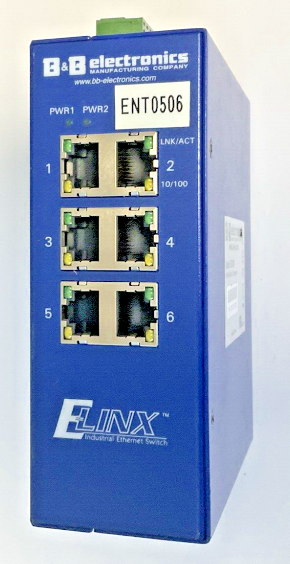 B&B ELECTRONICS EIR306 ETHERNET SWITCH 6 COPPER PORTS 10-30VDC