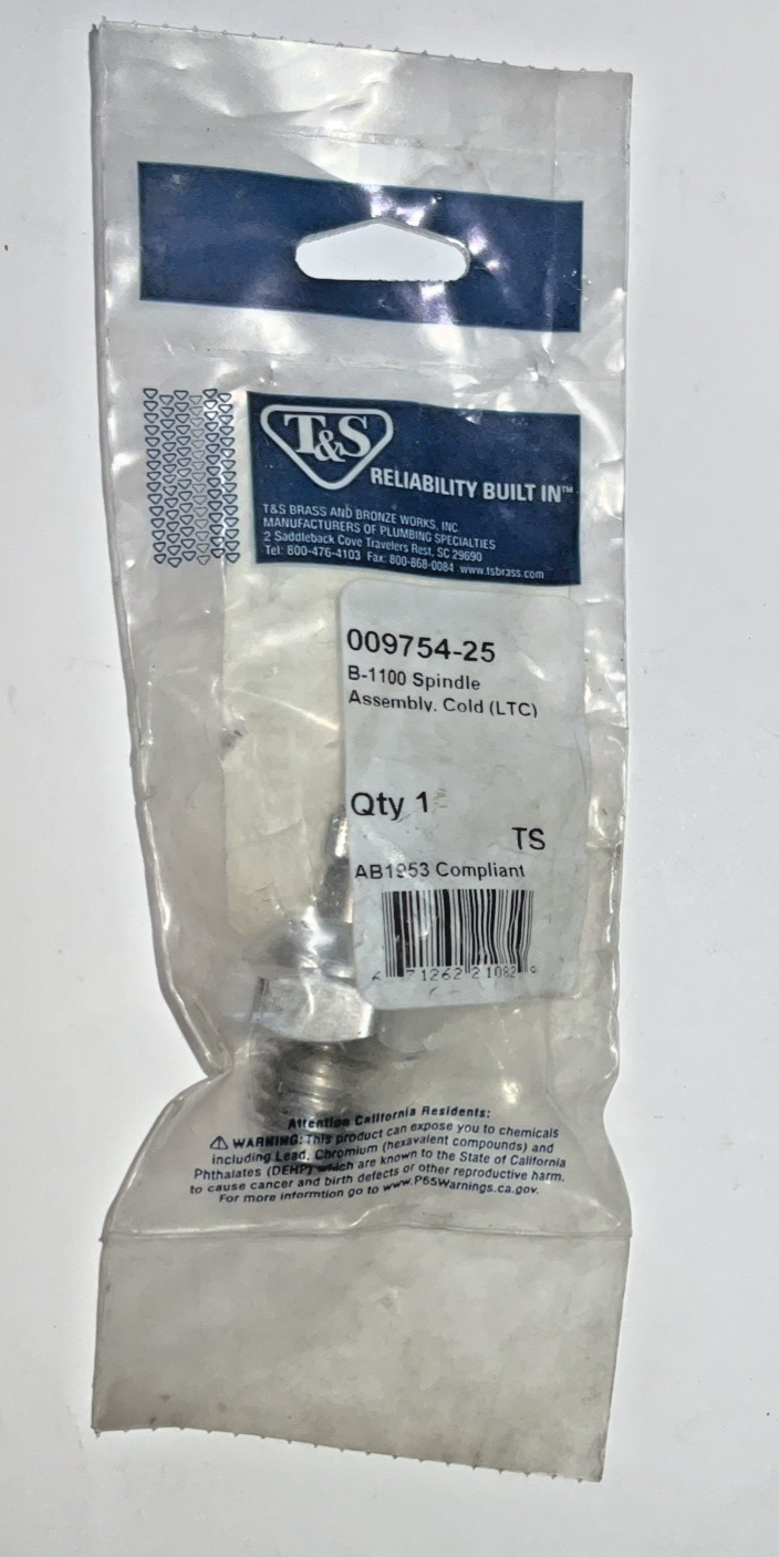 T&S B-1100 SPINDLE ASSEMBLY, COLD (LTC) 009754-25