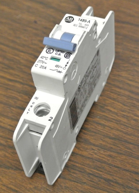 ALLEN-BRADLEY 1489-A1C200 / CIRCUIT BREAKER / 20A / 1-POLE / 277V / 48V