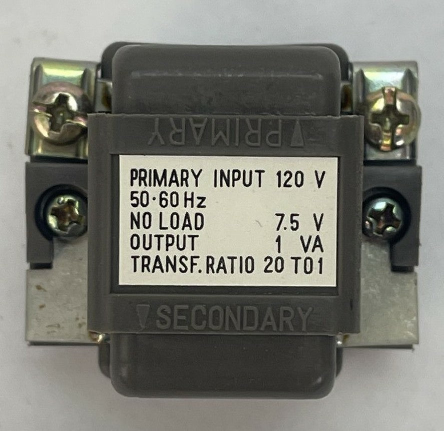 RUNDEL / IDEC T1 TRANSFORMER POWER SUPPLY INPUT 120V 60HZ NO LOAD 7.5V OUTPUT