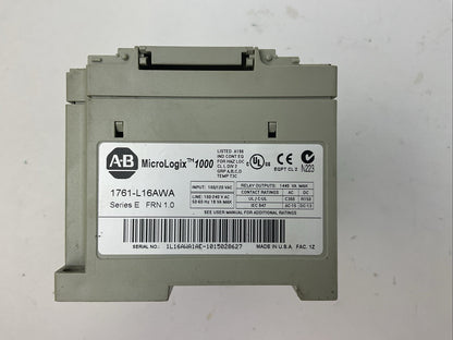 ALLEN BRADLEY 1761-L16AWA MICROLOGIX 1000 SER E FRN 1.0 CONTROLLER