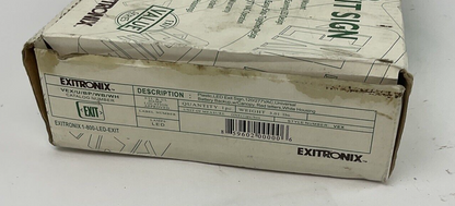 EXITRONIX VEX/U/BP/WB/WH VALUE SERIES LED EXIT SIGN 120/277VAC