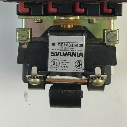 SYLVANIA 7303 3M4R-76 TYPE PM AC RELAY / 110-120V / 4 N.O. / 4 N.C./ NEW SURPLUS