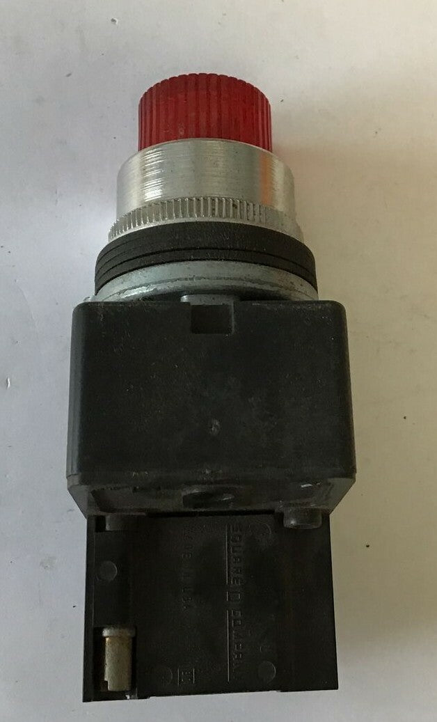 SQUARE D 9001KM34  PUSH BUTTON 24VAC/DC SER.A RED CAP