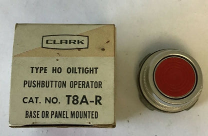 CLARK T8A-R PUSHBUTTON OPERATOR OILTIGHT TYPE HO ***LOTOF6***