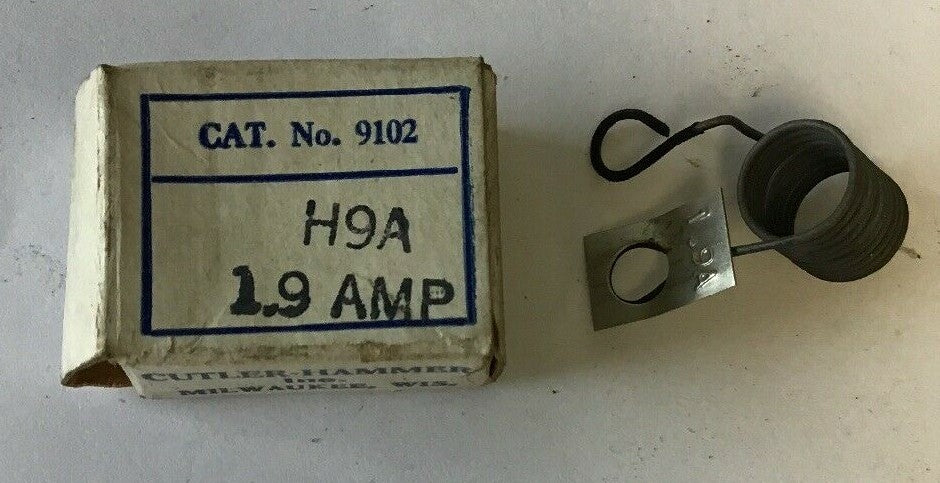 CUTLER HAMMER 9102 H9A 1.9AMP HEATER****LOTOF7****