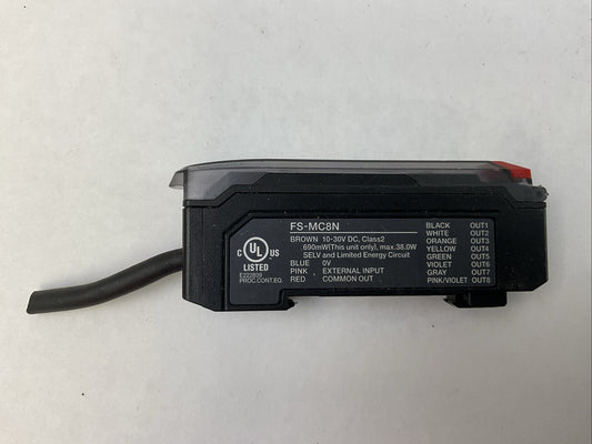 KEYENCE FS-MC8N LASER SENSOR 10-30VDC