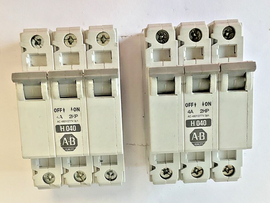 ALLEN BRADLEY 1492-CB3H040 CIRCUIT BREAKER 4A 2HP SER.C ***LOTOF2***