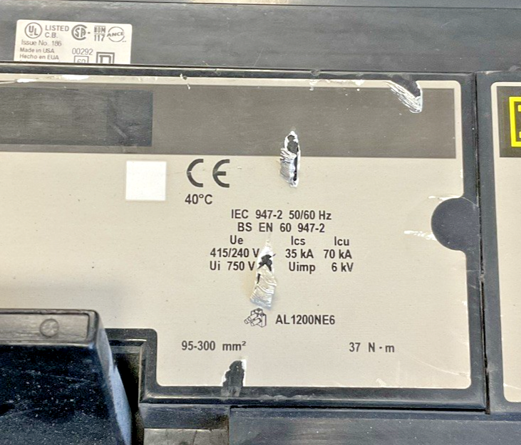 SQUARE D NC361000 600VAC/65kA CIRCUIT BREAKER INTERRUPTOR