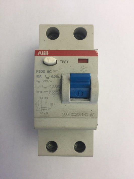ABB 2CSF202001R0160 LIFESAVER DIFFERENTIAL SWITCH F202 VAC 16A Un=230VAC