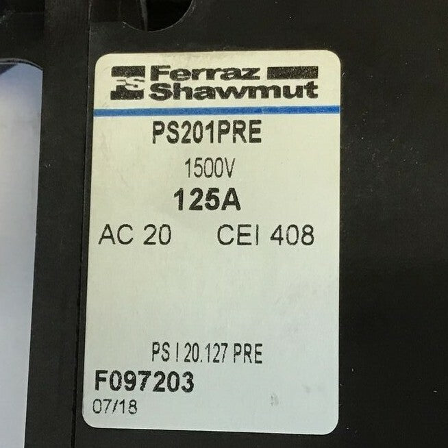 FERRAZ SHAWMUT PS201PRE FUSE HOLDER 1500V 125A