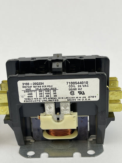 PACKARD *LOT OF 2* - C230A - DEFINITE PURPOSE CONTACTOR - 2 POLE, 30A, 24V 50/60
