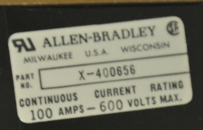 ALLEN-BRADLEY 1494F-C211 Ser. A  FUSE BLOCK ADAPTER PLATE 250V, 100A w/ X-400656